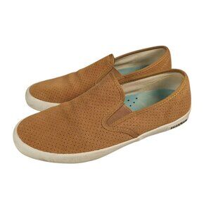 SEAVEES Baja Slip On Varsity Sneakers Brown Suede Shoes Men's Size 8